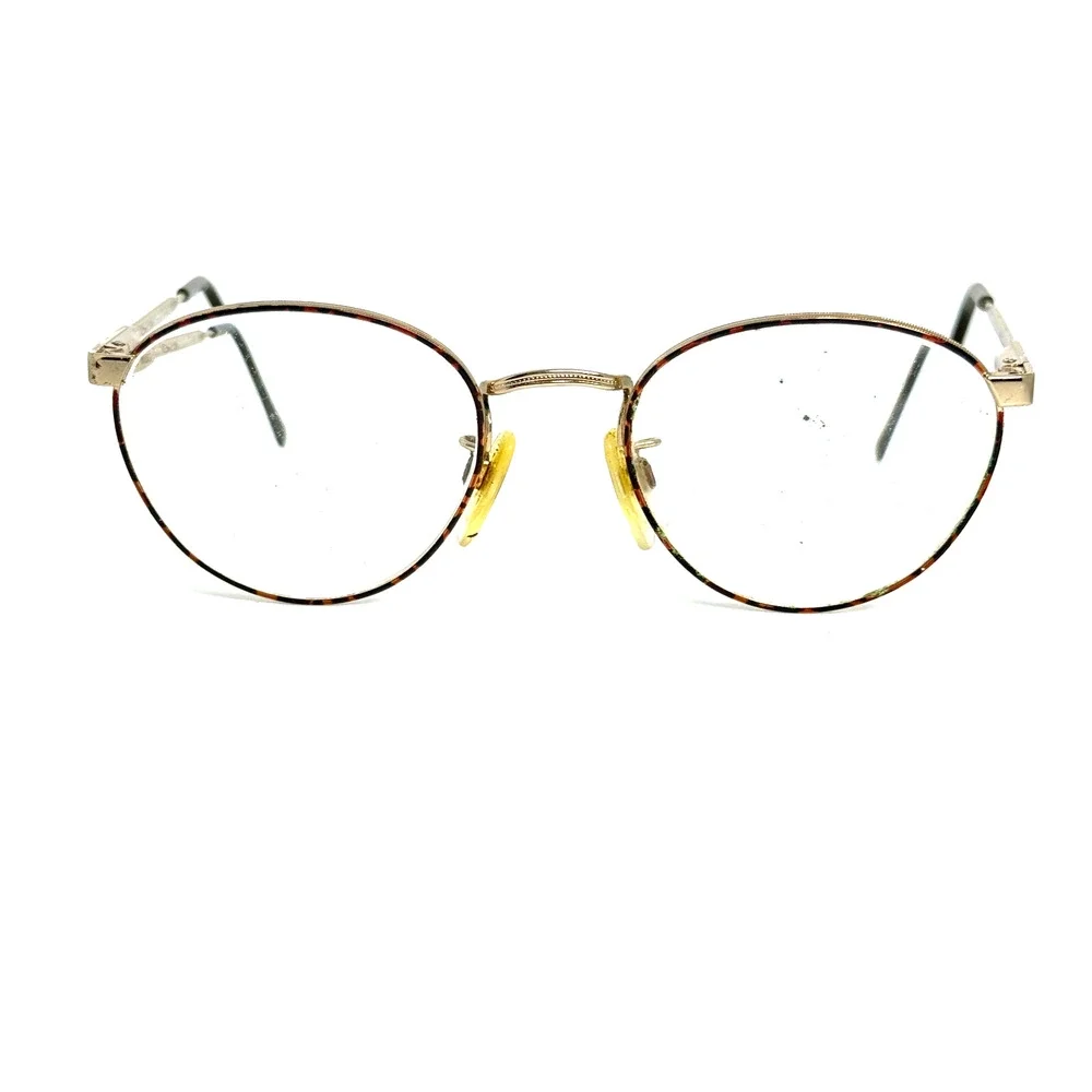 Luxottica 402‎ Eyeglasses Frame Women's Gold Metal Full Rim 47-17-135 H18100